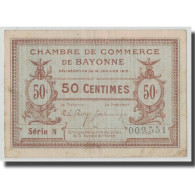 France, Bayonne, 50 Centimes, 1915, TTB, Pirot:21-1 - Chambre De Commerce