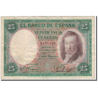 Billet, Espagne, 25 Pesetas, 1931-04-25, KM:81, TB+ - 1-2-5-25 Peseten