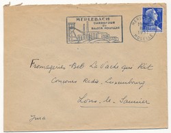 Enveloppe - OMEC Secap - Merlebach Carrefour Du Bassin Houiller - Merlebach Moselle 1957 - Oblitérations Mécaniques (flammes)
