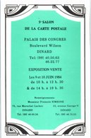 Bourse Et Salon - DINARD - 5è Salon De La Carte Postale - Palais Des Congrès - Année 1984 - Bourses & Salons De Collections