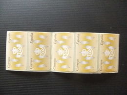 ESP121, ATM, MODELO T2 (7), 08-07-1993, SILUETAS DE HOMBRES, TIRA DE CINCO ETIQUETAS NUEVAS, SIN VALOR,  EN BLANCO - Machine Stamps (ATM)