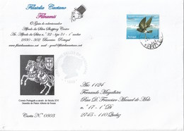 Portugal Large Cover With Bird Stamp - Brieven En Documenten