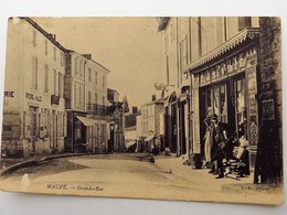 C.P.A. : 79 MAUZE : Grande Rue, Magasins "LAPORIE, "Epicerie Des Halles", Animé, En 1905 - Mauze Sur Le Mignon