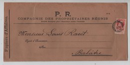 AP2111/ TP 74 GB Perforé P R S/Papiers D'affaires Propriétaires Réunis C.BXL Chancellerie V.Balâtre - 1863-09