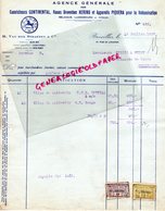 BELGIQUE-LUXEMBOURG-CONGO-RARE FACTURE CAOUTCHOUC CONTINENTAL-H. VAN DER STRAETEN-ROUES HERINF E PIQUERA-1927 - Ambachten