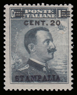 Italia - Isole Egeo: Stampalia - 20 C. Su 15 C. Grigio Nero (106) - 1916 - Dodekanisos