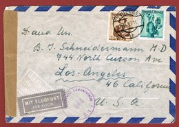 Luftpostbrief  Ab Wien Nach U S A  1949 Porto 2.15 Sch.   ; - 1945-60 Storia Postale