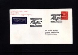 Norway 1975 Spitzbergen SAS First Flight Tromsoe - Langyearbyen Interesting Cover - Other & Unclassified