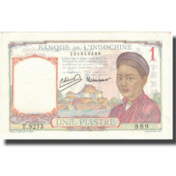 Billet, FRENCH INDO-CHINA, 1 Piastre, Undated (1945), KM:54d, SPL+ - Indochine