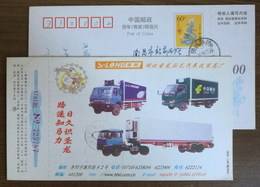 Mail Truck,China 2000 Hubei Shenlong Van-automobile Refitting Plant Advertising Pre-stamped Card - Trucks