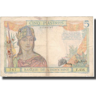 Billet, FRENCH INDO-CHINA, 5 Piastres, Undated (1936), KM:55b, TB+ - Indochina