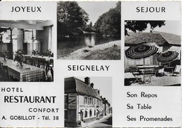 Seignelay : Carte Publicitaire Hôtel Du Commerce Maison Gobillot - Seignelay