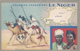 AFRIQUE - Colonies Françaises - Le Niger  - Carte Et Principales Villes - Niger
