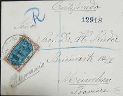 O) 1910 ARGENTINA, CABILDO ABIERTO FROM 1810 - TOWN MEETING 24c, REGISTERED TO GERMANY - Storia Postale