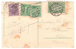 TRIER Nanch Frankreich Kleine Stadt Blismes Nièvre Aüslochen 16 7 1923 100 M 40 M 300 M - Covers & Documents
