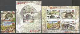 MK 2018-837-43 BRIDGES EUROPA CEPT, NORD MACEDONIA, 1 X 2v + S/S+BLATT, MNH - 2018