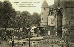 72...SARTHE....MAMERS...catastrophe Du 7 Juin 1904...les Abords De L'eglise Et  Du Pensionnat - Mamers