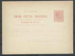 CUBA   EDIFIL   ENTERO POSTAL  12 - Kuba (1874-1898)