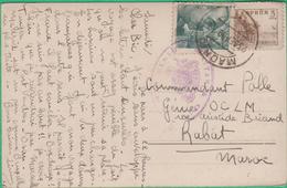 Marcophilie - Cachet - Censur Militar - 1939 (Rabat, Maroc) - Republikanische Zensur