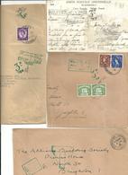 POSTAGE DUE, CHARGE MARKS INSTRUCTIONAL MARKS - 4 COVERS - Strafportzegels