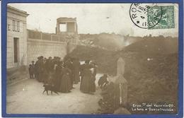 CPA Italie Italia Circulé Carte Photo RPPC éruption Du Vésuve Volcan Vésuvio - Autres & Non Classés