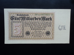 ALLEMAGNE : 5 MILLIARDEN MARK   10.9.1923     P 115b     B++ * - 5 Mrd. Mark