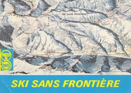 Skirama Portes Du Soleil Map Postcard Champerry Troistorrents Morgins Champoussin Les Crosets Planachaux .. - Troistorrents
