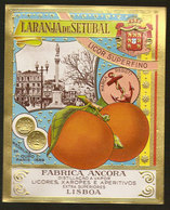 Portugal Etiquette Ancienne Liqueur Laranja De Setúbal Orange Ancre Liquor Label Anchor - Alcools & Spiritueux