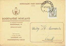 PK Publicitaire ROESELARE 1947 -  Boekhandel ROELAND - Roeselare