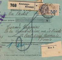 Bulletin D'expedition Knutange-Nilvange Moselle Semeuse Bloc - Cartas