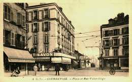 92...HAUTS DE SEINE........COURBEVOIE...PLACE ET RUE VICTOR HUGO - Courbevoie