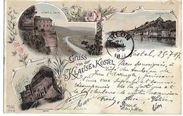 GRUSS AUS KLAUSEb. KOSTEL     ECRITE  1897 - Saarburg