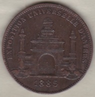 Medaille EXPOSITION UNIVERSELLE D'ANVERS 1885 ANTWERPEN, Par Wiener - Sonstige & Ohne Zuordnung