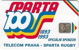 Czechoslovakia - CSFR - Sparta Praha Rugby - 1992, SC4, No. CN, 100Units, 100.000ex, Used - Czechoslovakia