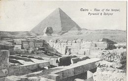 Le Caire - Cairo: View Of The Tempel (temple) - Pyramid & Sphynx - Edition Lichtenstern - Carte N° 14 - Caïro