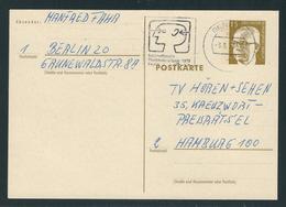 Fern-Ganzsachenpostkarte MiNr. P 81 Gestempelt Von BERLIN 11 1 -3.9.73 -17 Nach Hamburg - Postcards - Used