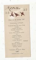 Menu, 1947 , Barrigault ,traiteur , Le Chillou - Menu