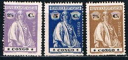 Congo, 1914, # 104/6, MH And MNG - Portuguese Congo