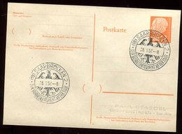 Sarre - Entier Postal En 1957 , Oblitération Commémorative - O 346 - Postwaardestukken