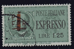 EMISSIONI LOCALI ALESSANDRIA 1944 ESPRESSO SPECIAL DELIVERY 1,25 USATO USED OBLITERE' FIRMATO SIGNED - Local And Autonomous Issues