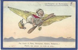 CPA CHAGNY Illustrateur Arabe Aviation Satirique Caricature Circulé Algerie - Chagny