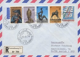 RE13   FDC Recommandé Europa 1974 + Churchill + Foire Internationale + De BlannenTheis    TTB - Storia Postale