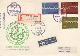 RE14   FDC Recommandé Europa 1971     TTB - Brieven En Documenten