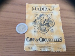 étiquette De Vin « MADIRAN - CAVE De CROUSEILLES (64) » - Madiran