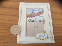 étiquette De Vin « MADIRAN - La Guilde Du Vin - Bernard Magrez » 1993 - Madiran