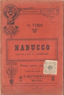 G.VERDI - NABUCCO - DRAMMA LIRICO IN QUATTRO ATTI - Cinema E Musica