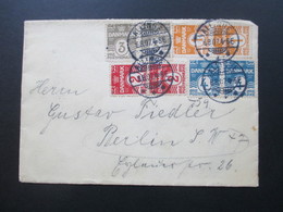 Dänemark 1907 Freimarken MiF / Vier - Farben - Frankatur Allinge Nach Berlin Mit AK Stempel - Briefe U. Dokumente