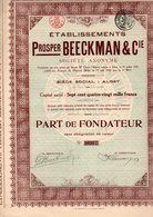 Prosper BEECKMAN &Cie ALOST,AALST - Textile