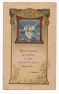 Image Pieuse Chromo Dorures Photo Sur Celluloïd Ange Art Déco - Boumard Et Fils éditeur - Holy Card - Images Religieuses
