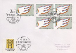 RE66   Recommandé  FDC Union économique Belgo-luxembourgeoise 1997   TTB - Lettres & Documents
